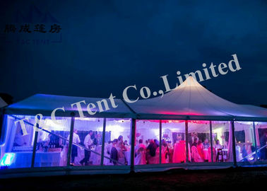 Luxury Romantic Wedding Tents With Bar Tensioning Roof / Glass Wall