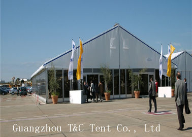 Large Trade Show Canopy Tents Permanent Use With Transparent Glass Walls