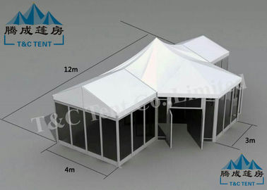 Galvanized Transparent Hotel Bell Tent With Size Soft PVC Walls / Glass Walls