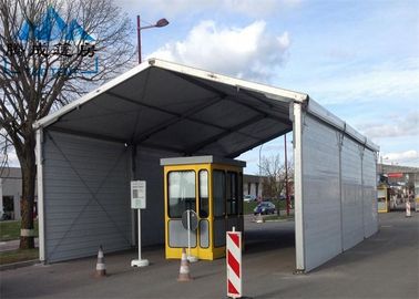 Pvc-Coated Temporary Storage Tents With Mesh Or Glass Window / Outdoor Exhibition Tent