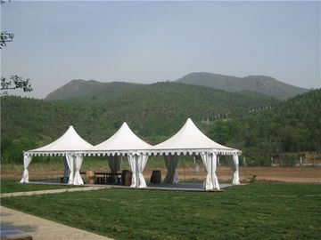 White 5x5m High Peak Pagoda Canopy Tent Customized Commercial Outdoor Marquee Tent For Trade Show