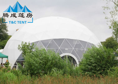 Q235 Multi-functional Transparent White Geodesic Dome Tent With Hop Dip Galvanized Steel Pipe