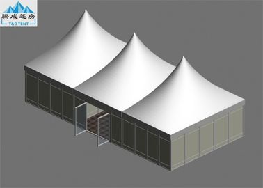 White Roof Large Warehouse Tent , Aluminum Frame Colorful PVC Wall Pagoda Gazebo Tent For Festival