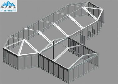 Transparent Or White PVC Large Pagoda Tent 6x6m / 6X17.2m Aluminium Frame