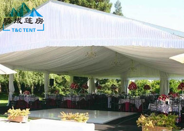Custom Printed Romantic Wedding Tents High Peak Waterproof PVC Fabric