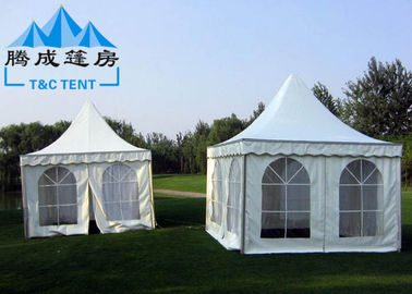 Advertising Pagoda Party Tent With White PVC Window / Sidewall Curtain