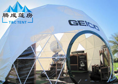 PVC Geodesic Dome Tent  With Hard Pressed Extruded Aluminum Alloy Sound Insulation 15 Years Warranty