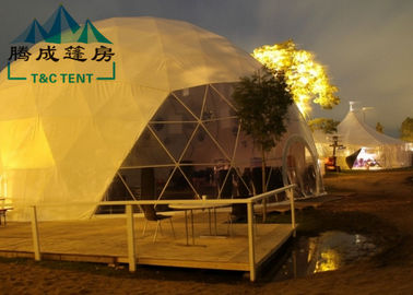 Transparent Geodesic Dome Tent Easy Maintenance Hot - Dipped Galvanized Steel