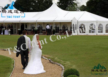 Clear Span Wedding Reception Tent Selectable Size Soft PVC Walls / Glass Walls