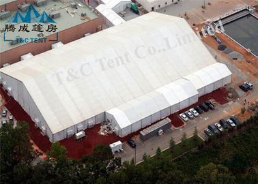100 Persons Outdoor Event Tent Glass &amp; ABS Wall Mixed Trade Show Permanent Tent
