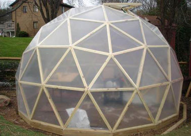 White PVC Tarpaulin Geodesic Dome Tents For Camping / Promotion