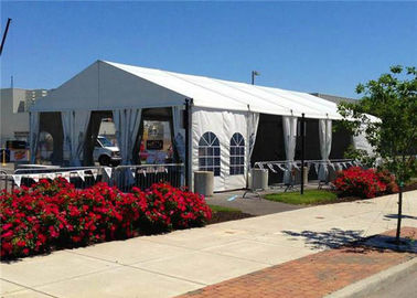 Simple White Fire Retardant Wall Outside Tent For Wedding Ceremony